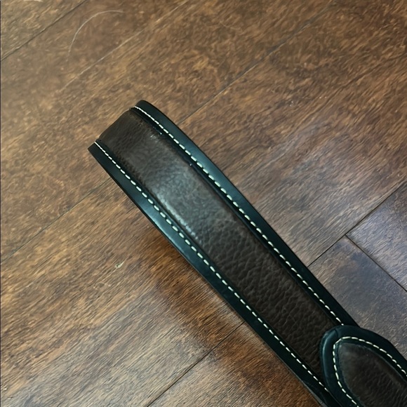 Cole Haan Men’s Two Tone Leather Belt 
With Contrast Stitching, Silver Hardware - Picture 10 of 16